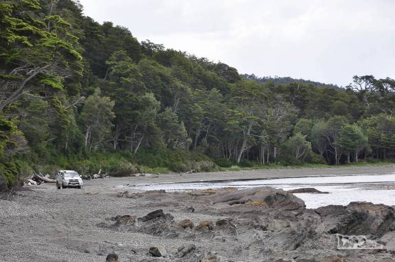 Fim de estrada para a Fiona no caminho para o extremo sul do Chile e da América, região de Punta Arenas
